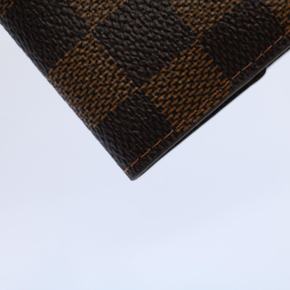 LOUIS VUITTON Damier Ebene Buton De Manchette Cuff Case M64600 LV Auth 59536