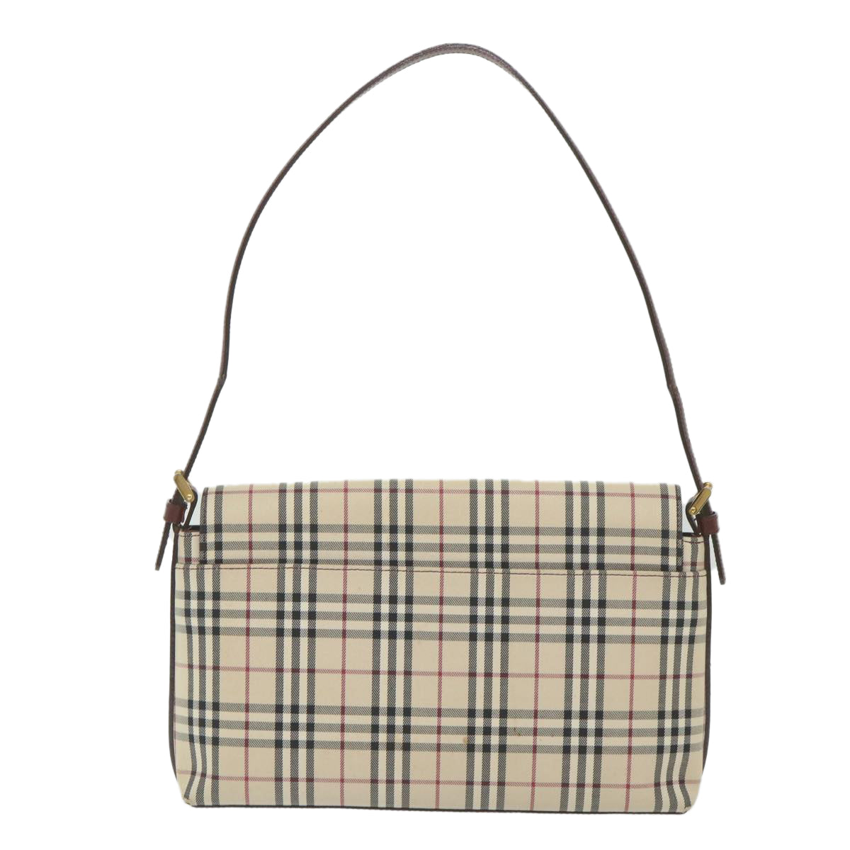 BURBERRY Nova Check Shoulder Bag Nylon Beige Auth 59564 - 0