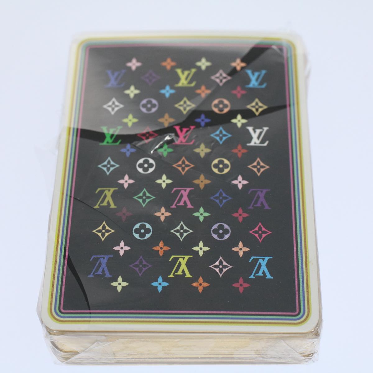 LOUIS VUITTON Monogram Multicolor Playing Cards Black White LV Auth 59577S