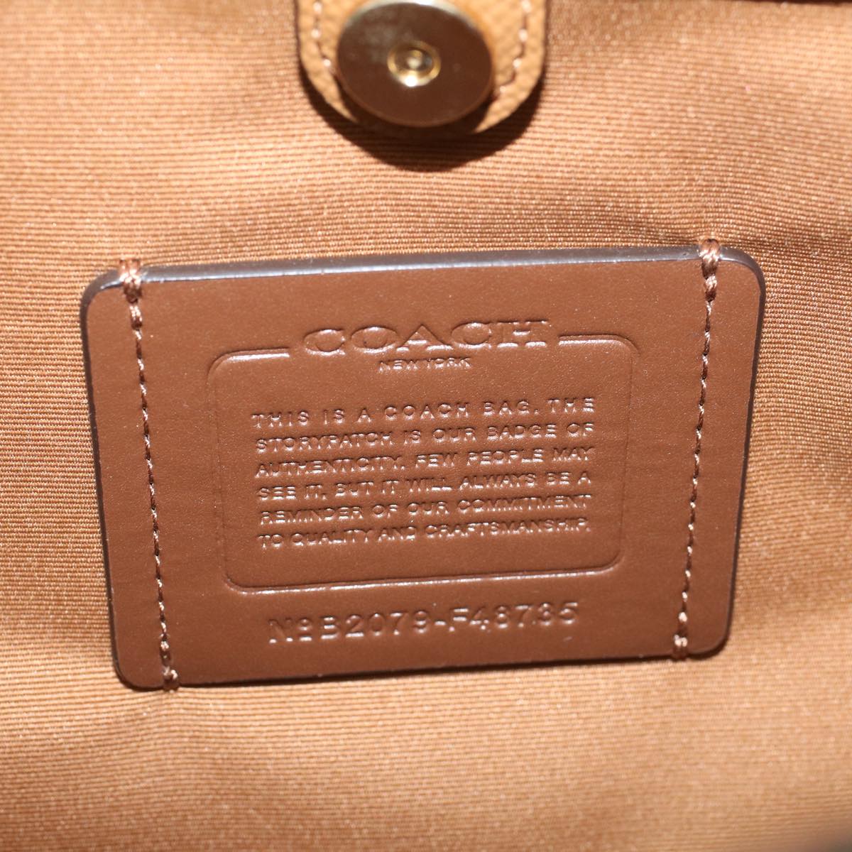 Coach Signature Tote Bag PVC Leather 2way Beige Auth 59581