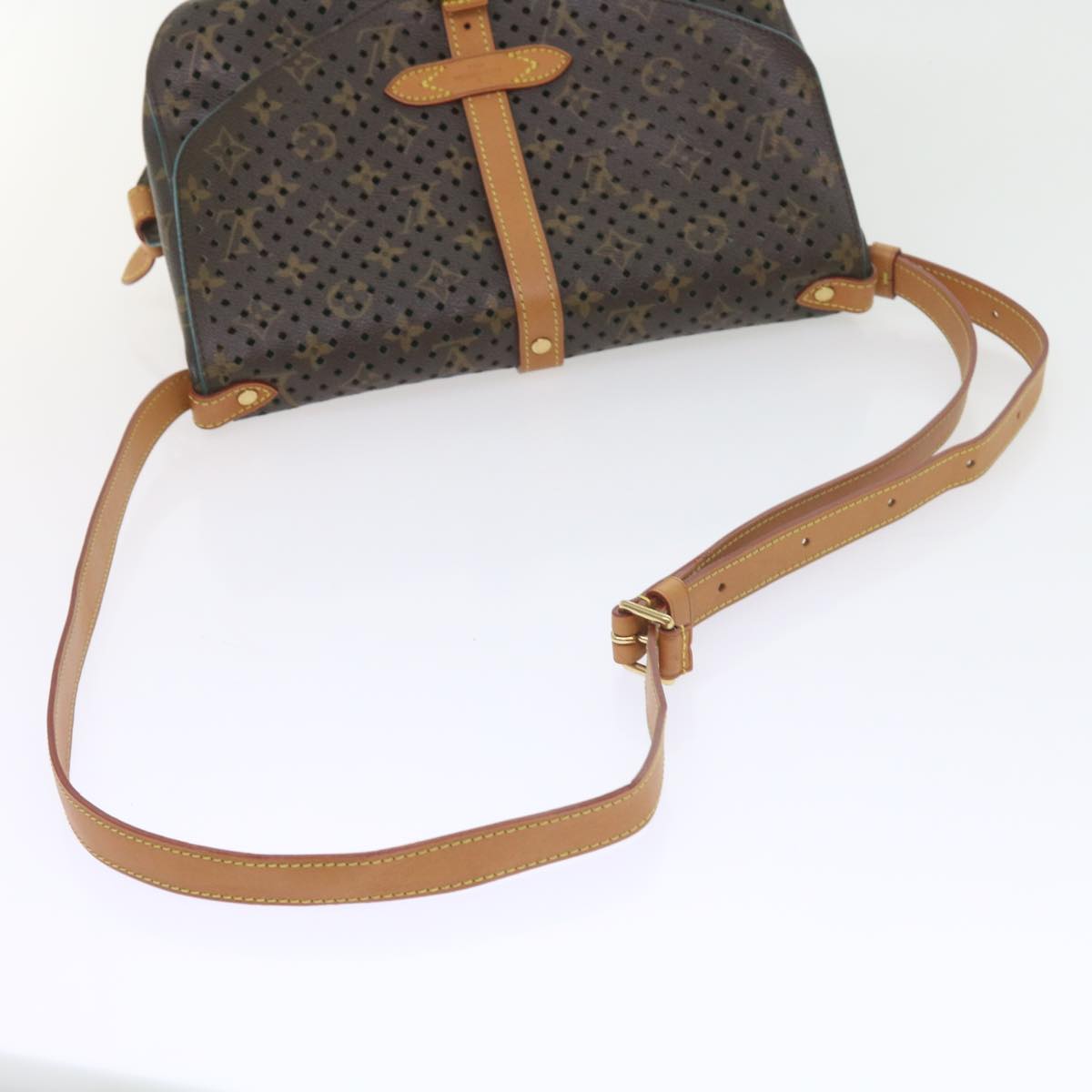 LOUIS VUITTON Monogram Perfo Saumur 30 Shoulder Bag M93998 LV Auth 59612A