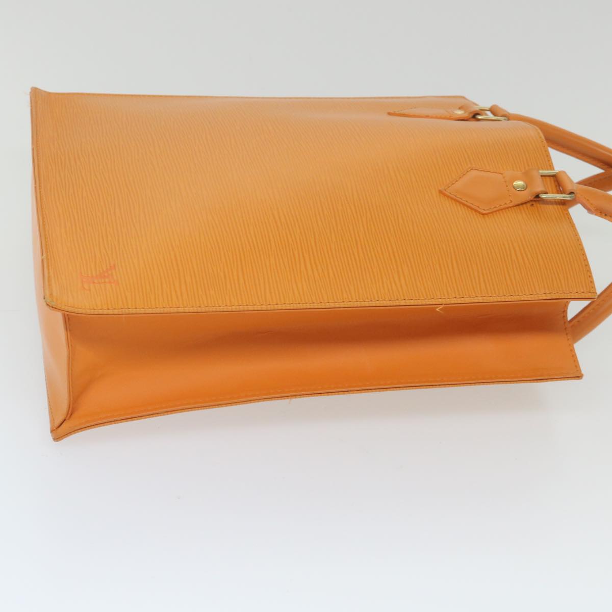 LOUIS VUITTON Epi Sac Plat PM Hand Bag Orange Mandarin M5274H LV Auth 59637