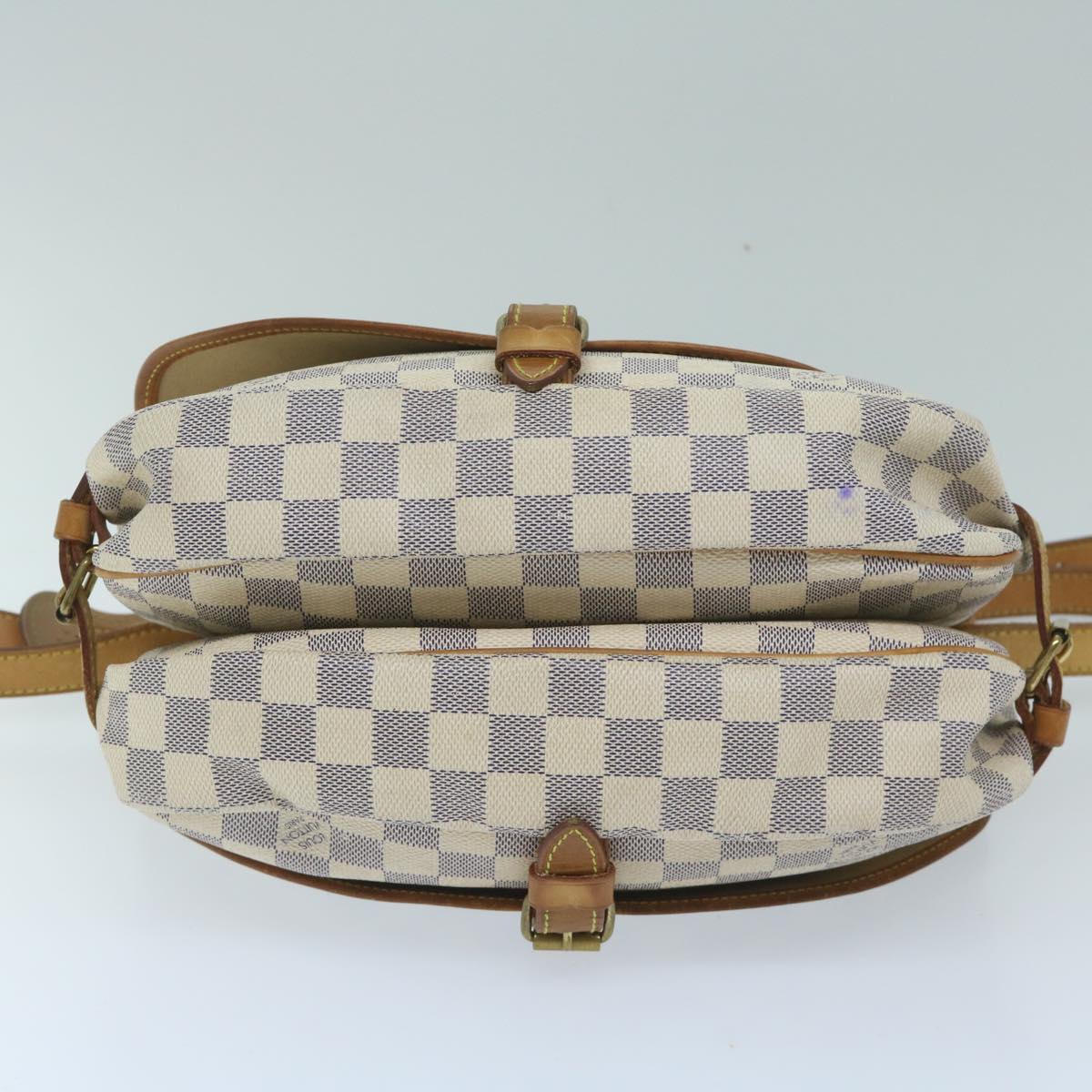 LOUIS VUITTON Damier Azur Saumur 30 Shoulder Bag N48202 LV Auth 59649