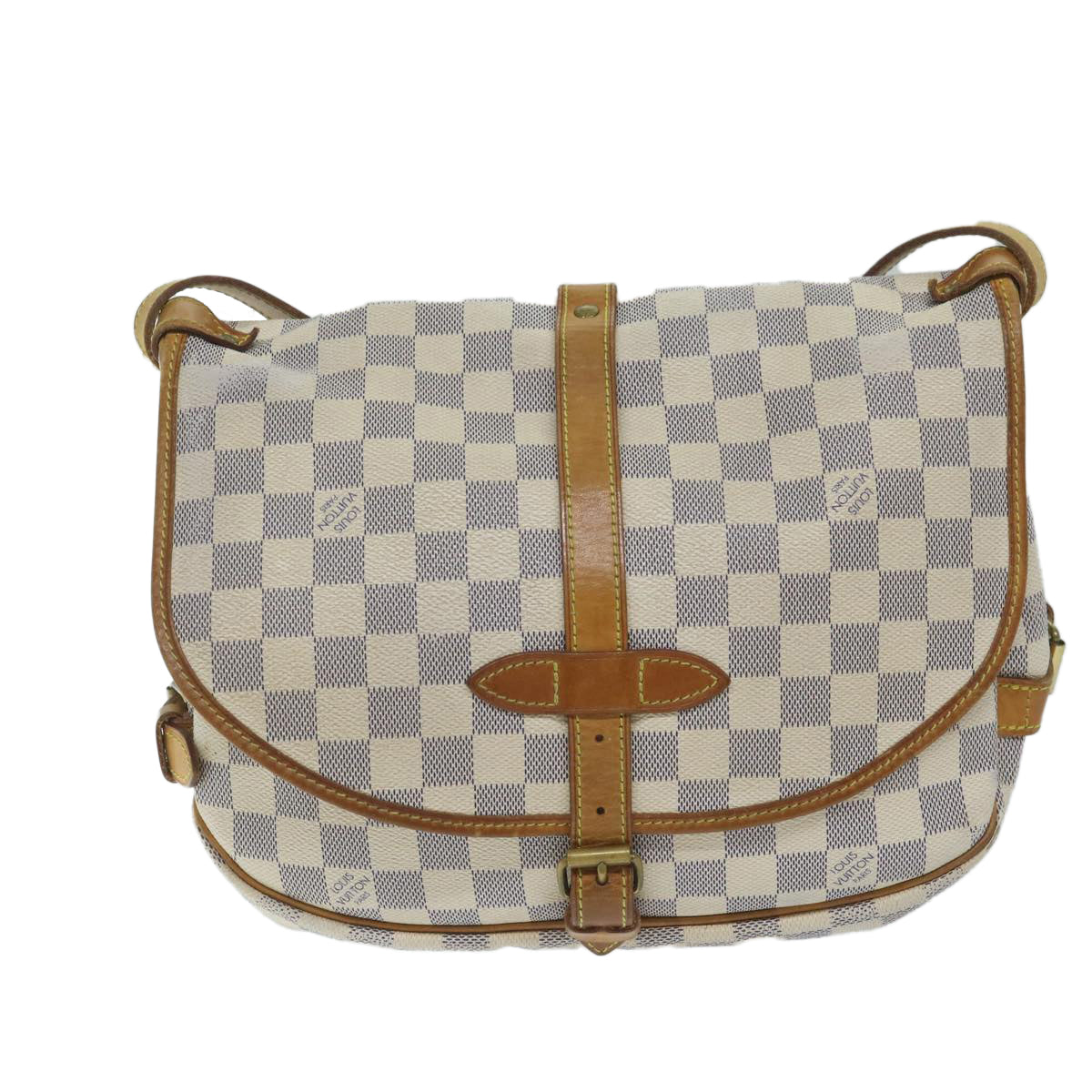 LOUIS VUITTON Damier Azur Saumur 30 Shoulder Bag N48202 LV Auth 59649 - 0