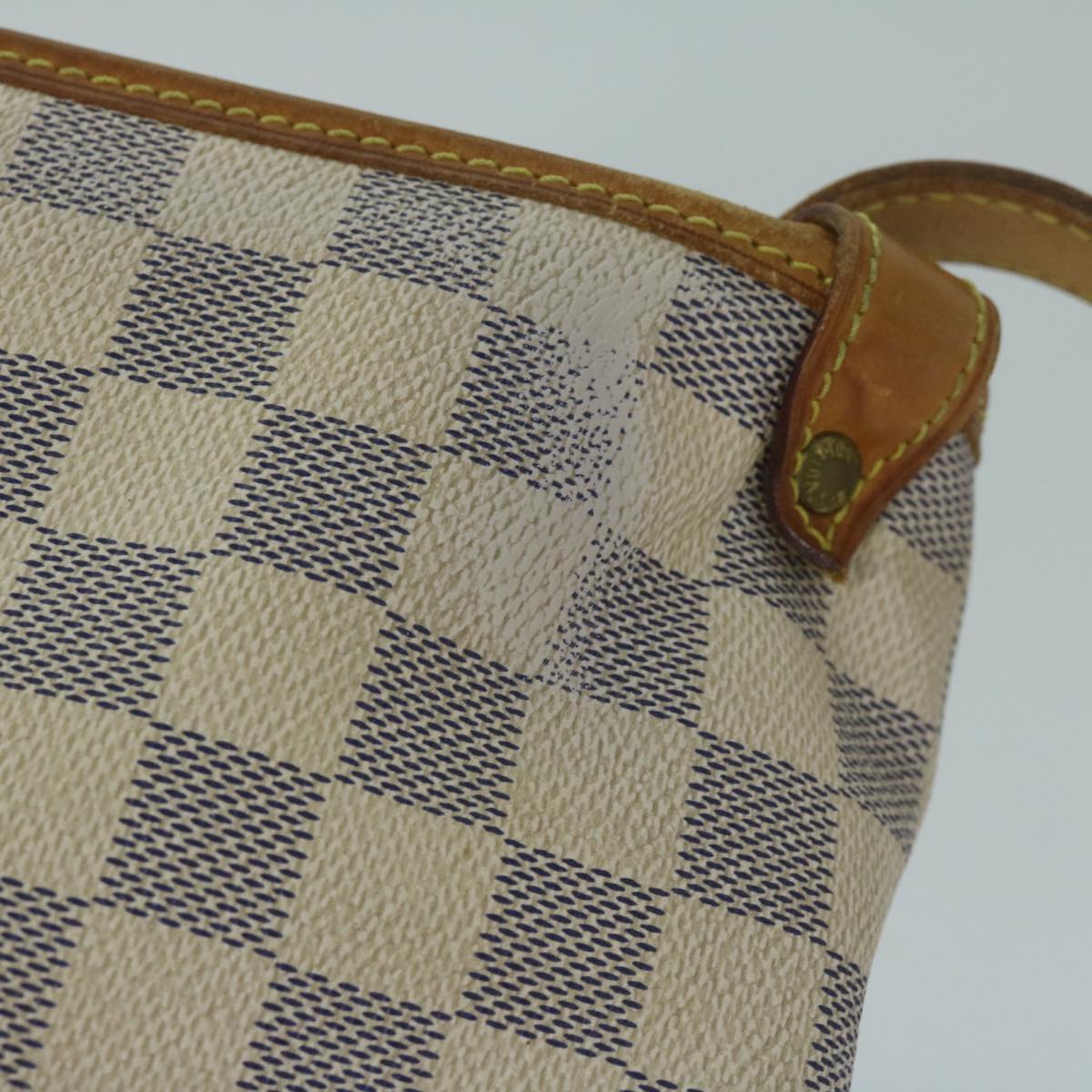 LOUIS VUITTON Damier Azur Saumur 30 Shoulder Bag N48202 LV Auth 59649