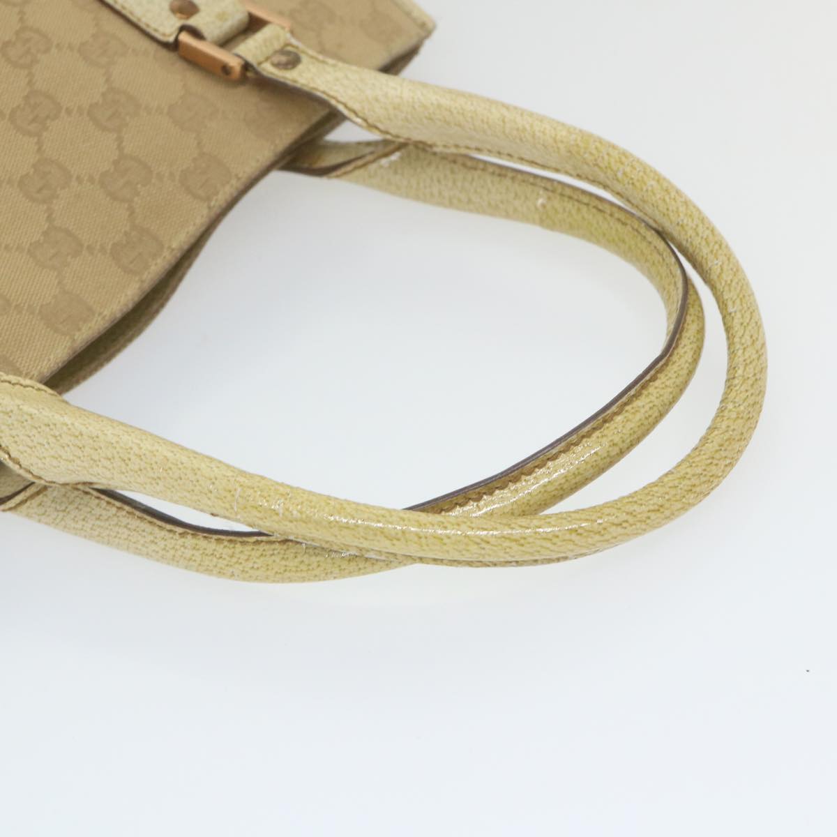 GUCCI GG Canvas Tote Bag Beige 124260 Auth 59692