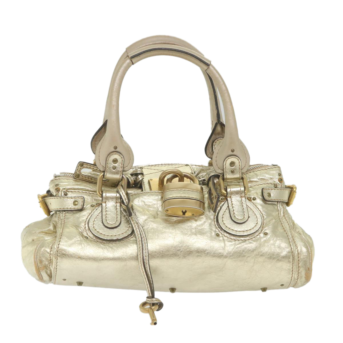 Chloe Paddington Hand Bag Leather Gold Tone 01 10 51 5811 Auth 59696 - 0