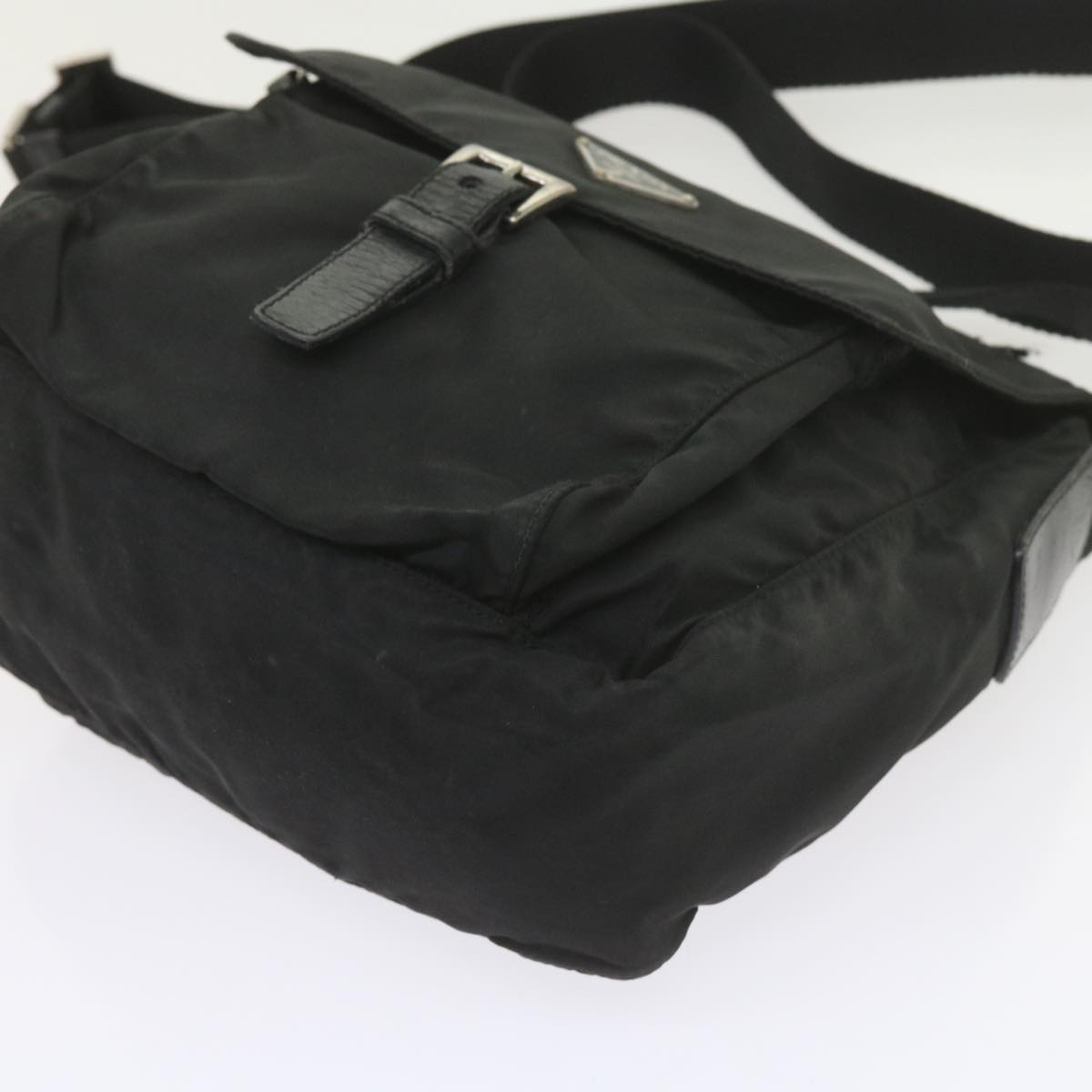 PRADA Shoulder Bag Nylon Black Auth 59701