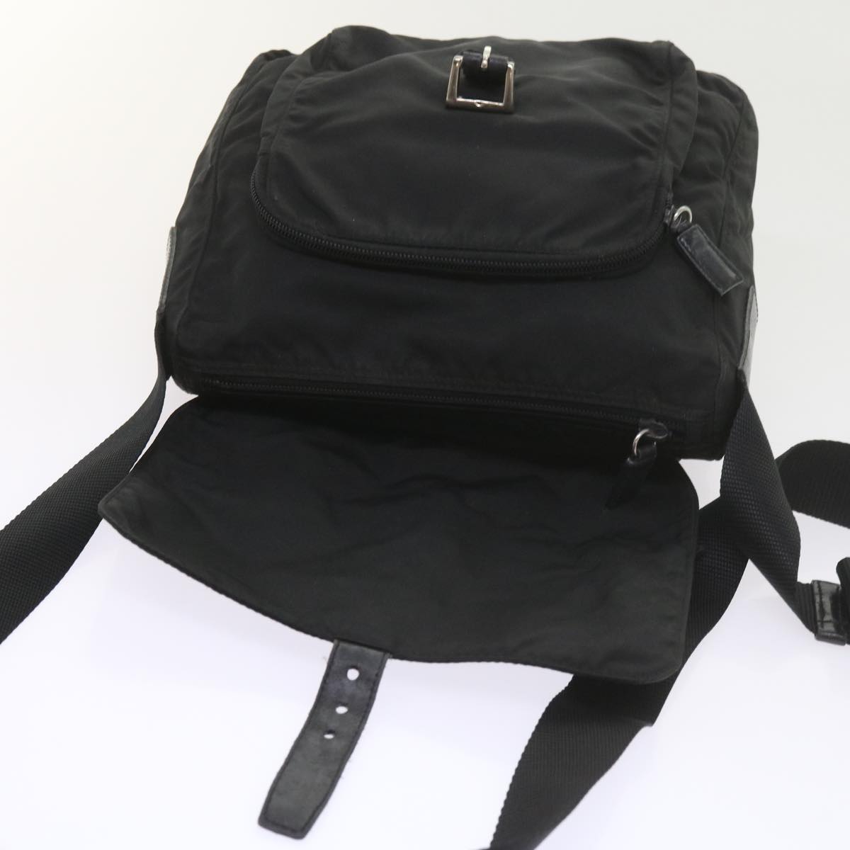 PRADA Shoulder Bag Nylon Black Auth 59701