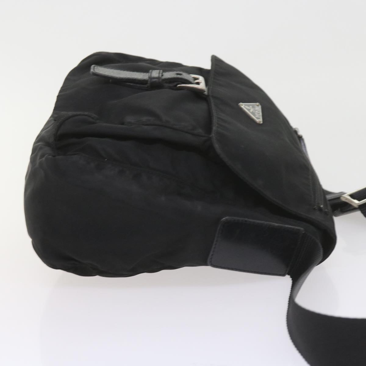 PRADA Shoulder Bag Nylon Black Auth 59701