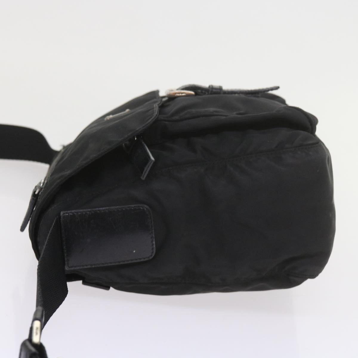 PRADA Shoulder Bag Nylon Black Auth 59701