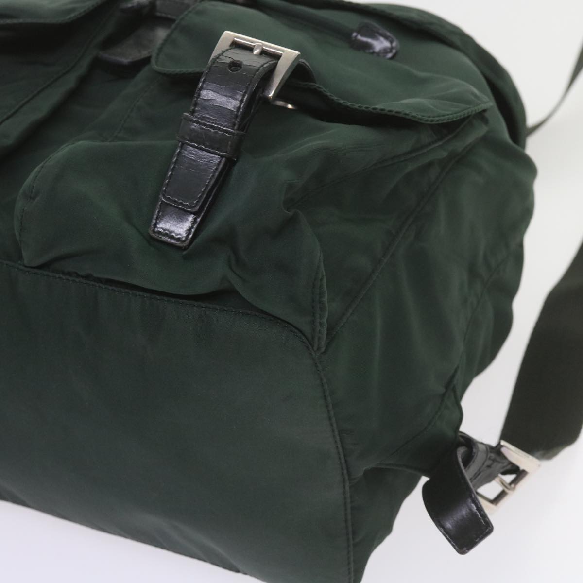 PRADA Backpack Nylon Green Auth 59702