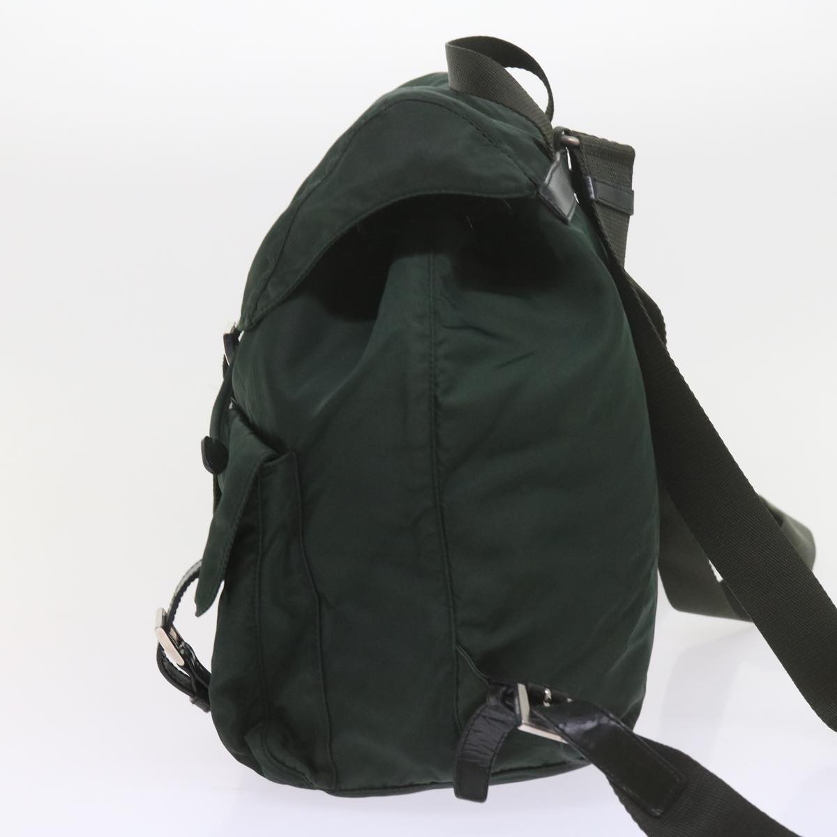 PRADA Backpack Nylon Green Auth 59702