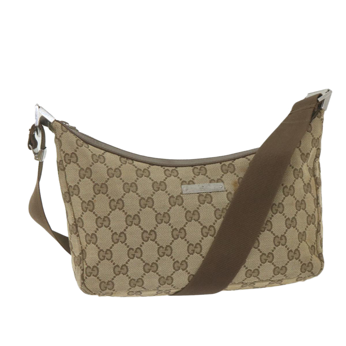 GUCCI GG Canvas Shoulder Bag Beige 019 0433 Auth 59704