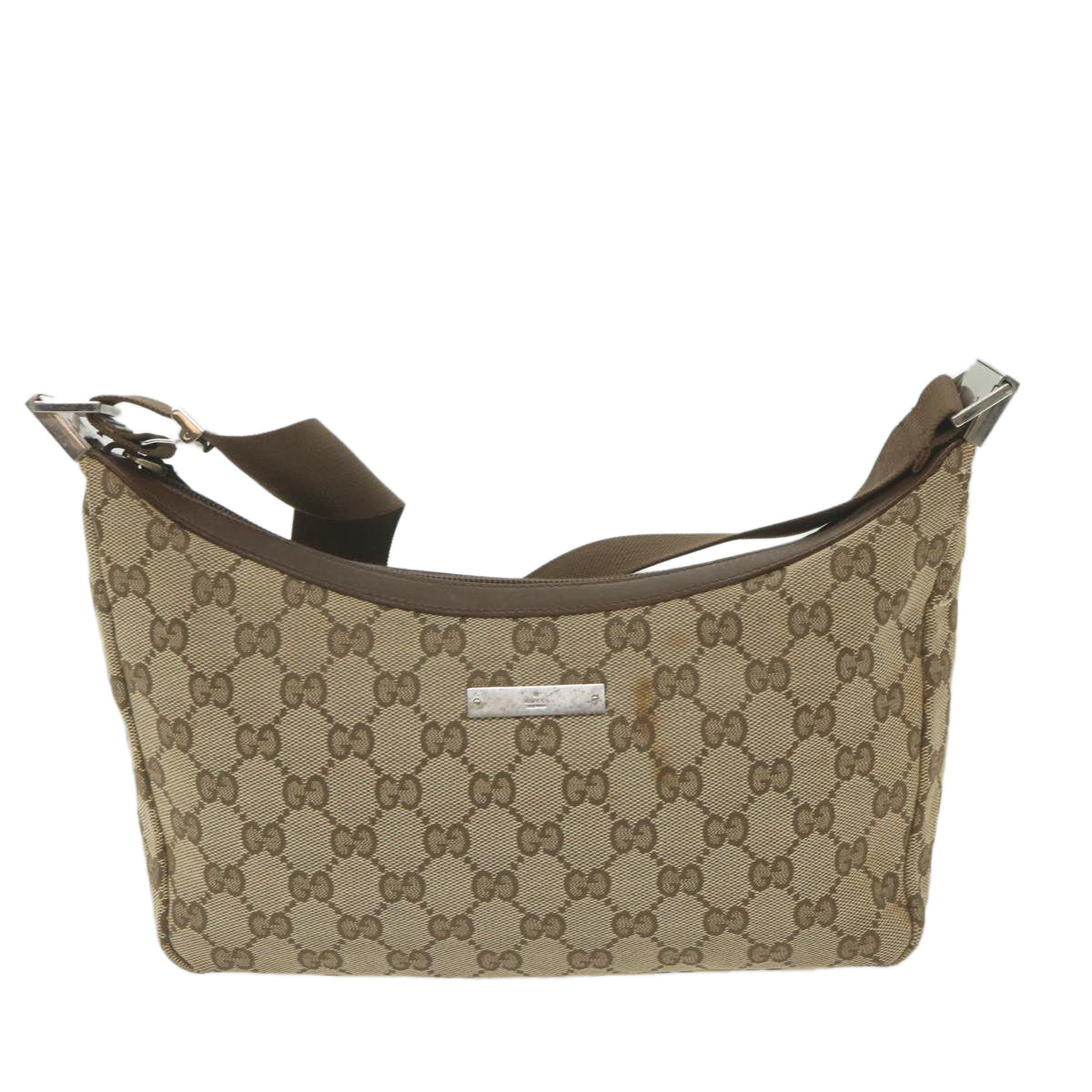 GUCCI GG Canvas Shoulder Bag Beige 019 0433 Auth 59704