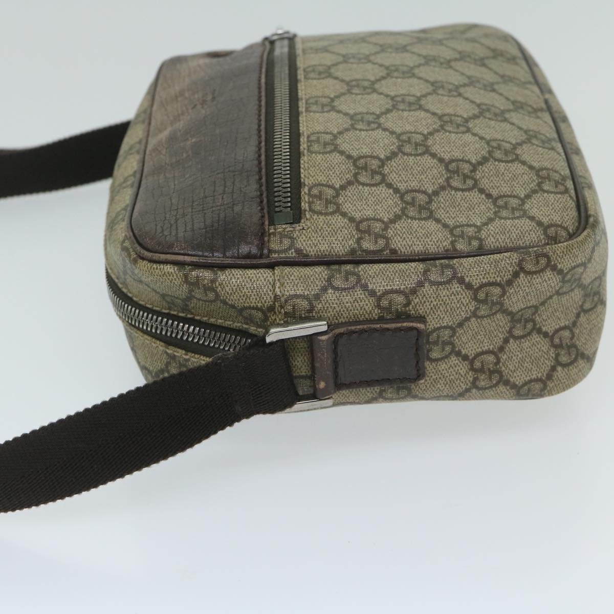 GUCCI GG Supreme Shoulder Bag Beige 114291 Auth 59716