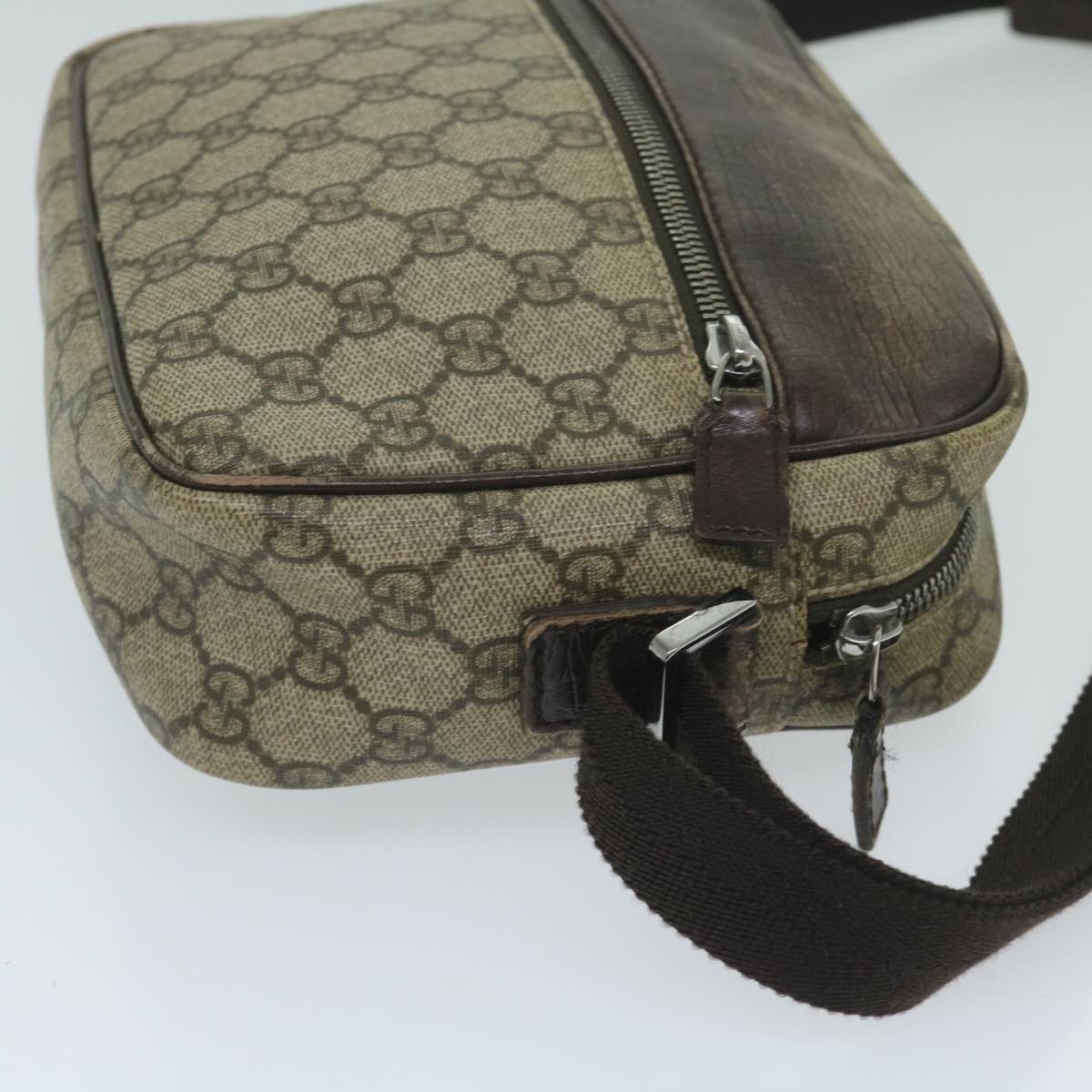 GUCCI GG Supreme Shoulder Bag Beige 114291 Auth 59716