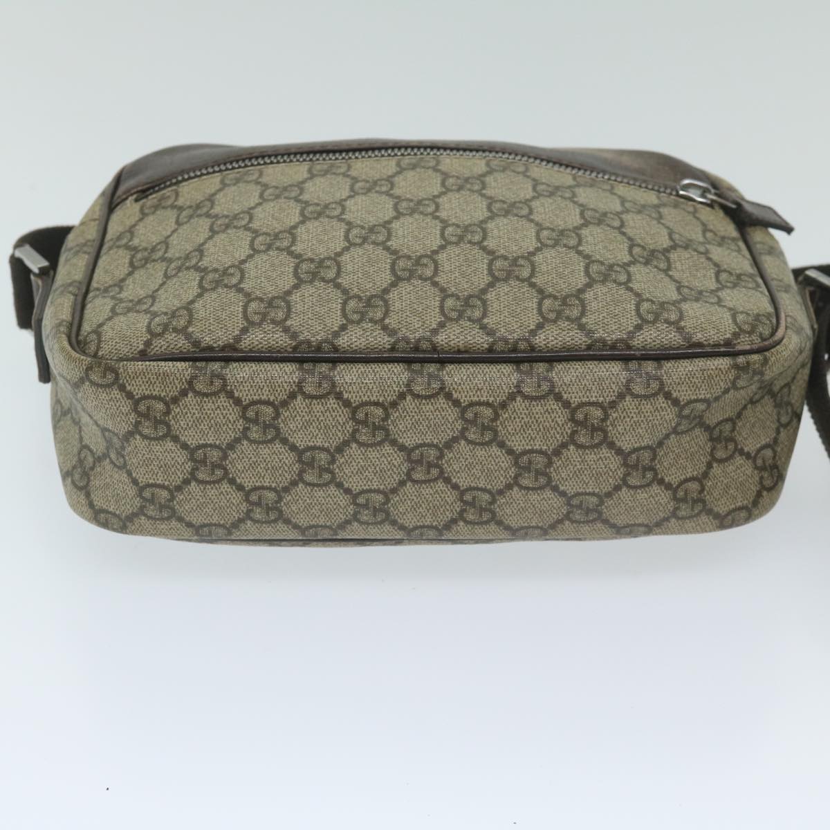 GUCCI GG Supreme Shoulder Bag Beige 114291 Auth 59716