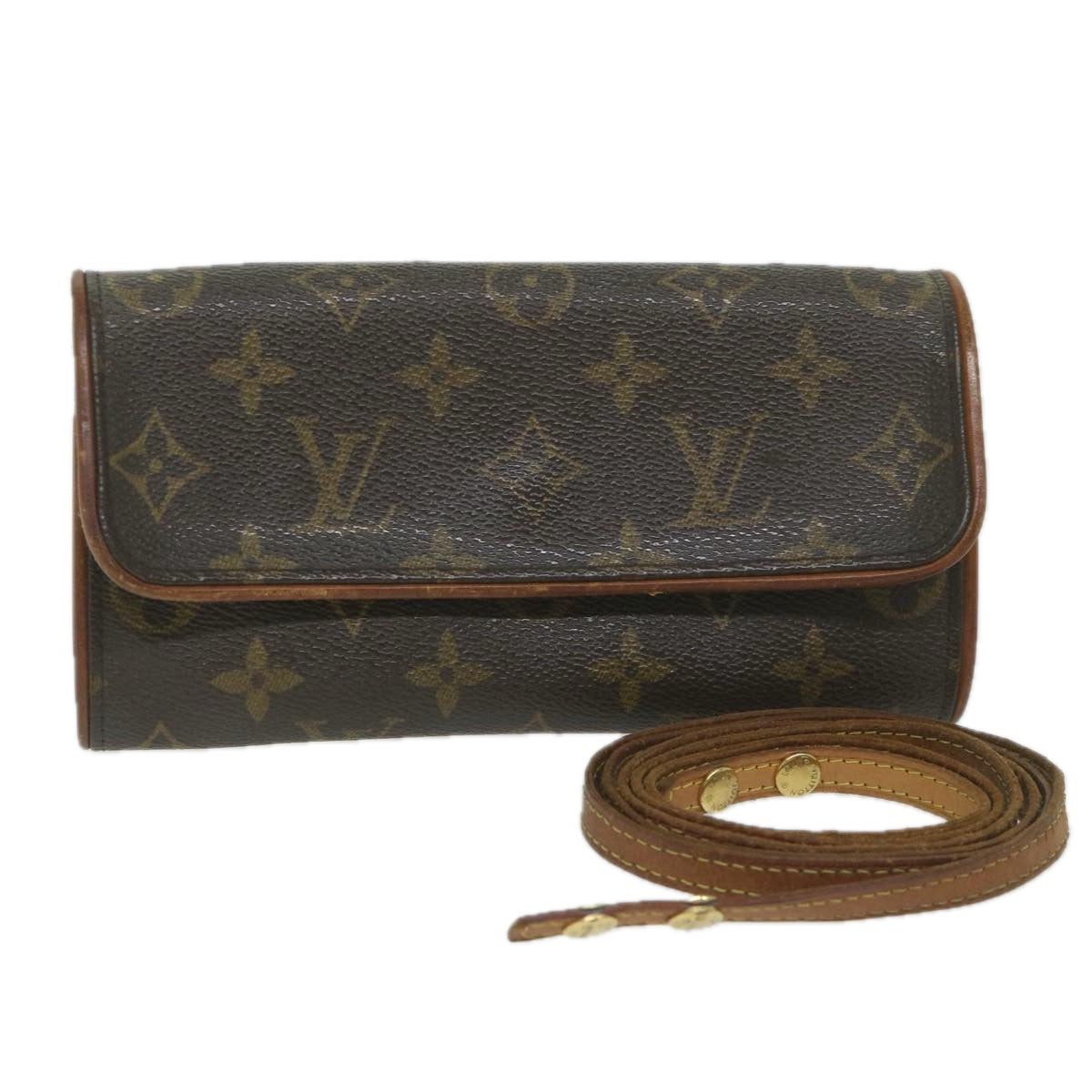 LOUIS VUITTON Monogram Pochette Twin PM Shoulder Bag M51854 LV Auth 59722