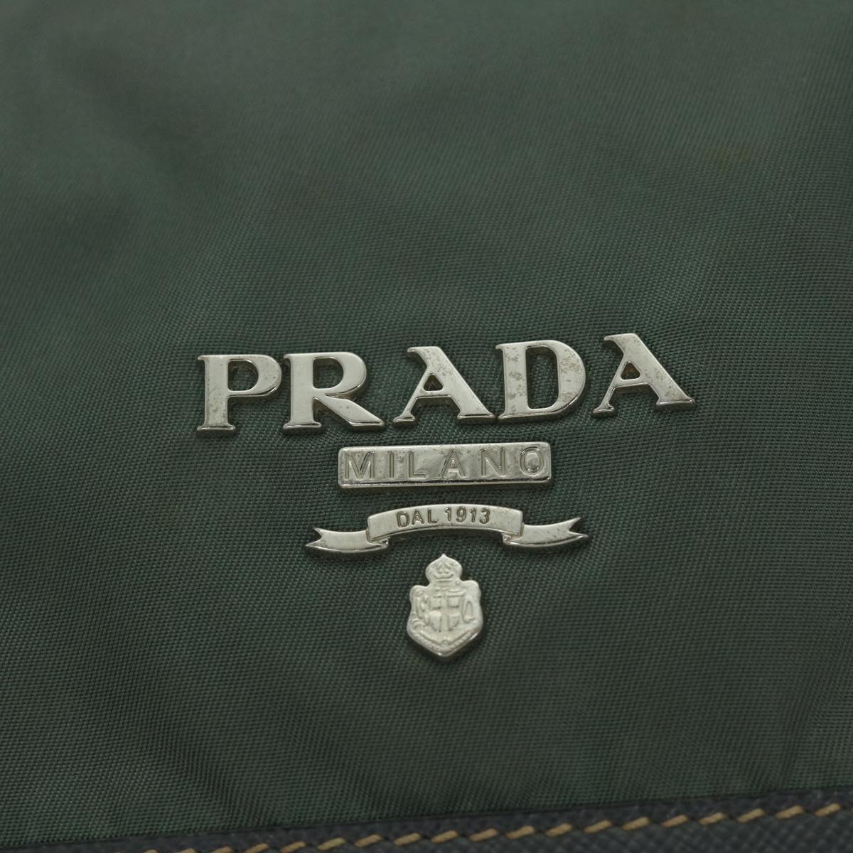 PRADA Shoulder Bag Nylon Khaki Auth 59732