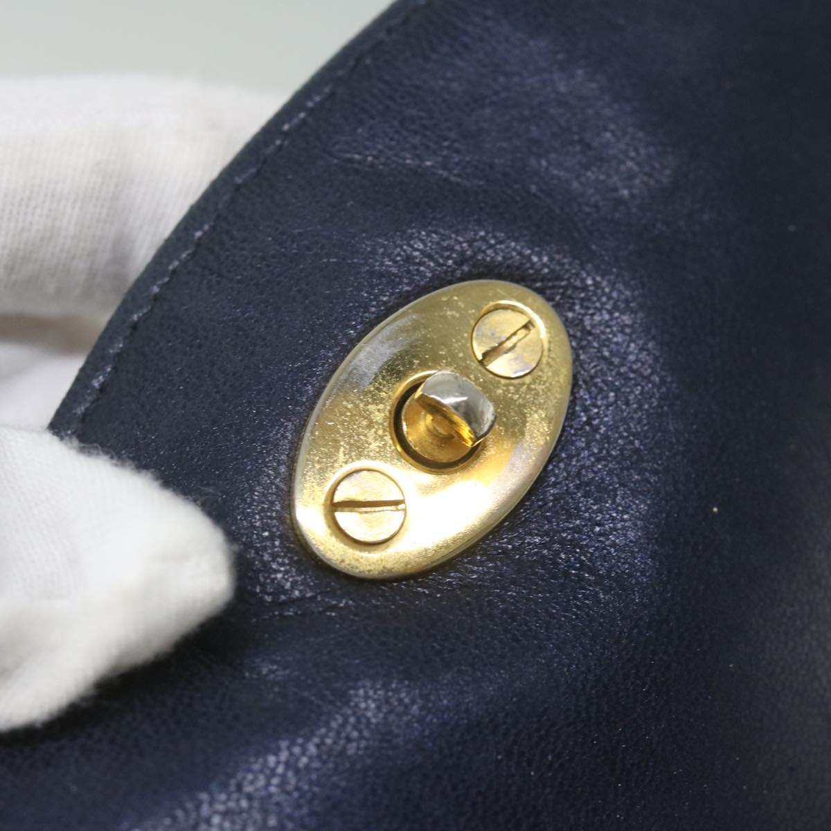 BOTTEGA VENETA INTRECCIATO Hand Bag Leather Navy Auth 59733