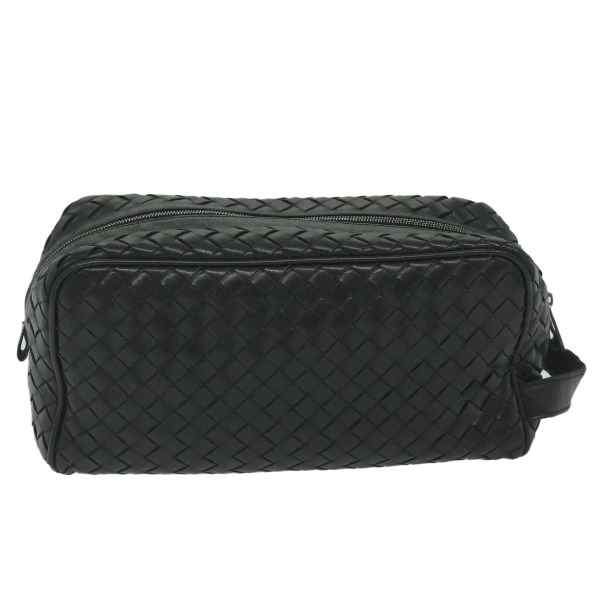 BOTTEGA VENETA INTRECCIATO Clutch Bag Leather Black Auth 59740 - 0