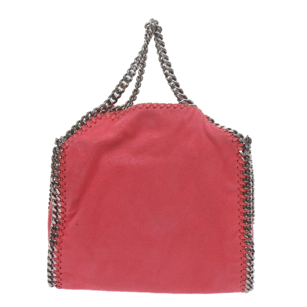 Stella MacCartney Quilted Chain Falabella Shoulder Bag Suede Pink Auth 59749