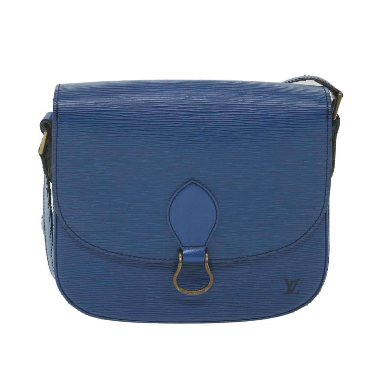 LOUIS VUITTON Epi Saint Cloud GM Shoulder Bag Blue M52195 LV Auth 59789