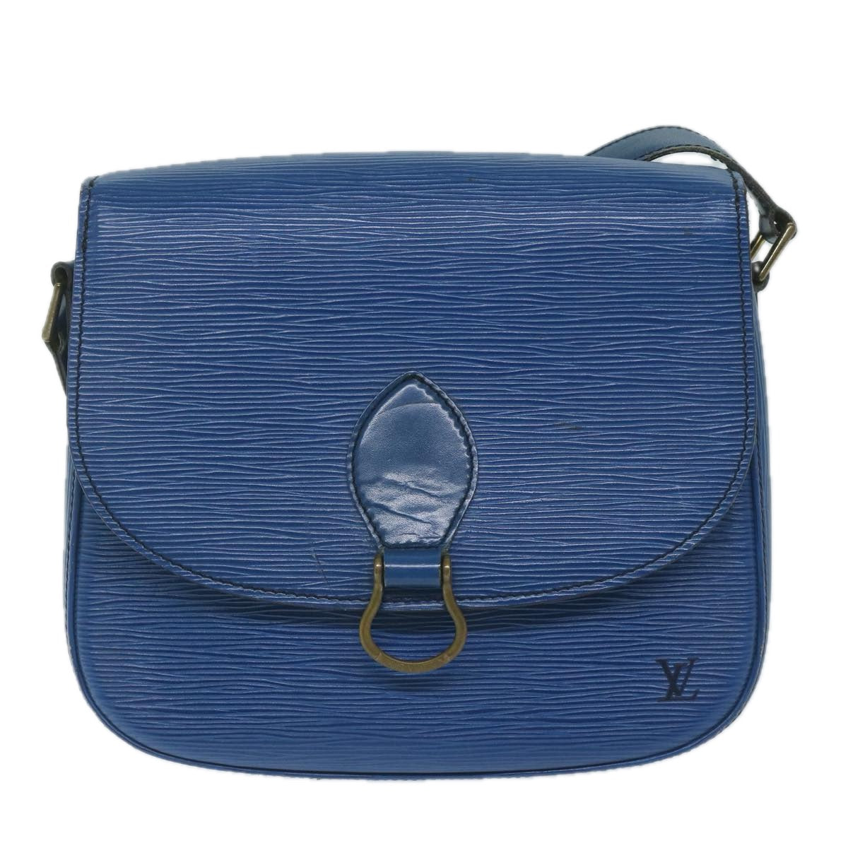 LOUIS VUITTON Epi Saint Cloud GM Shoulder Bag Blue M52195 LV Auth 59795