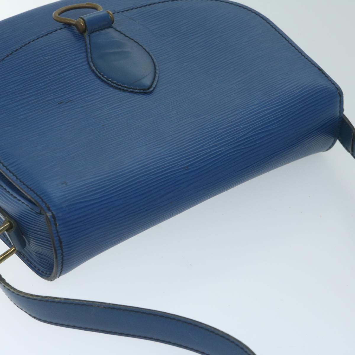 LOUIS VUITTON Epi Saint Cloud GM Shoulder Bag Blue M52195 LV Auth 59795