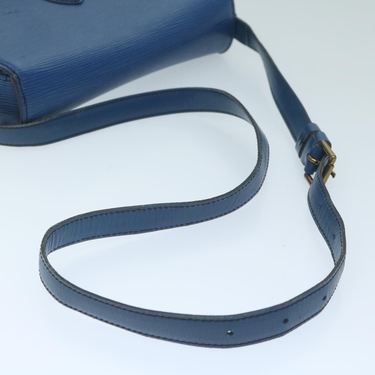 LOUIS VUITTON Epi Saint Cloud GM Shoulder Bag Blue M52195 LV Auth 59795