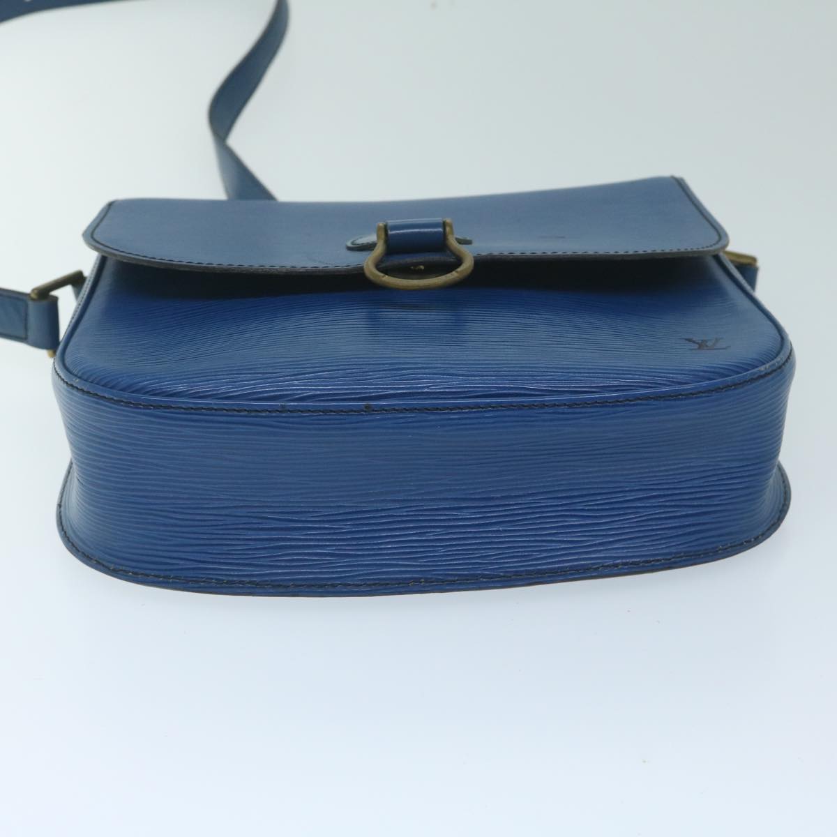 LOUIS VUITTON Epi Saint Cloud GM Shoulder Bag Blue M52195 LV Auth 59795