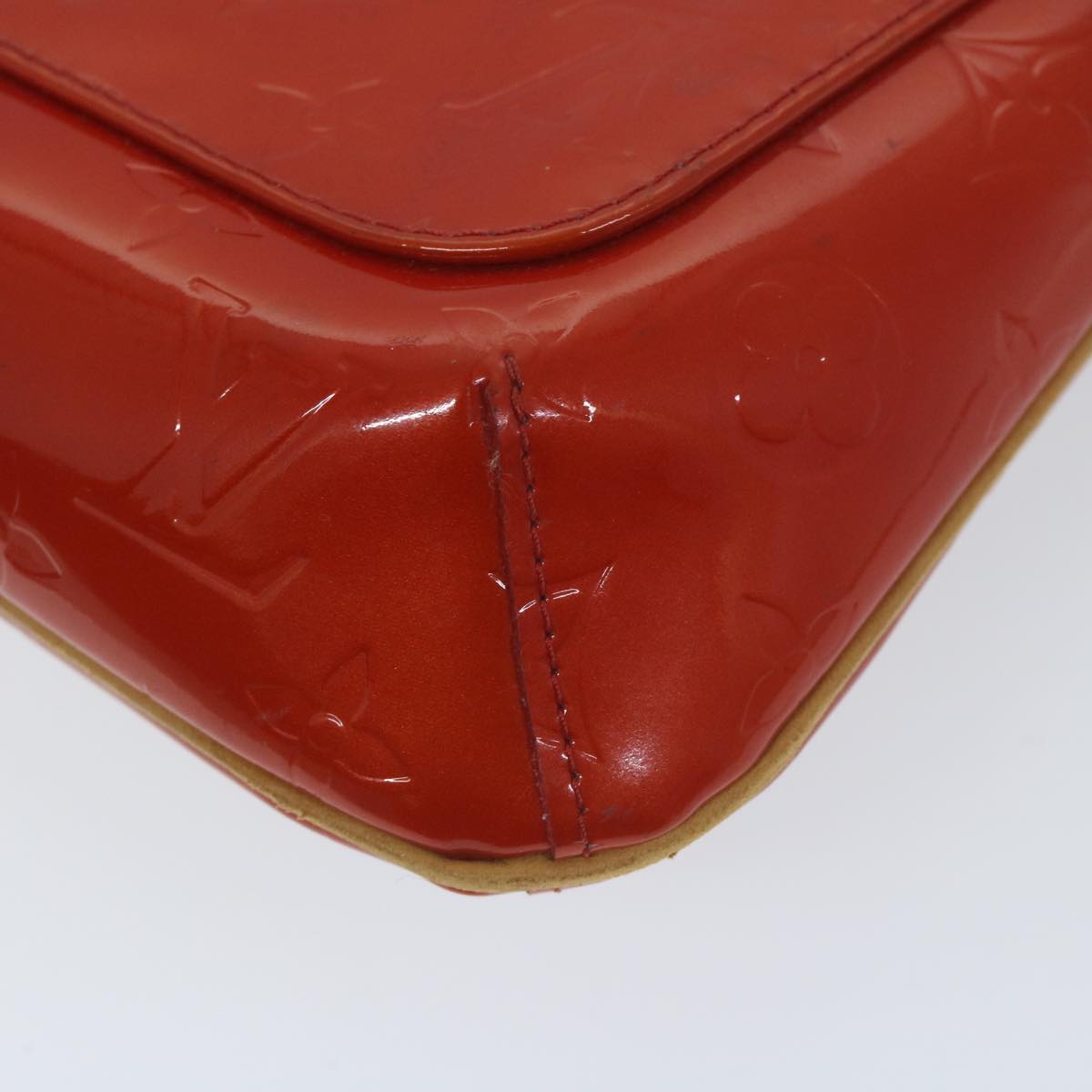 LOUIS VUITTON Monogram Vernis Thompson Street Shoulder Bag Red M91094 Auth 59800
