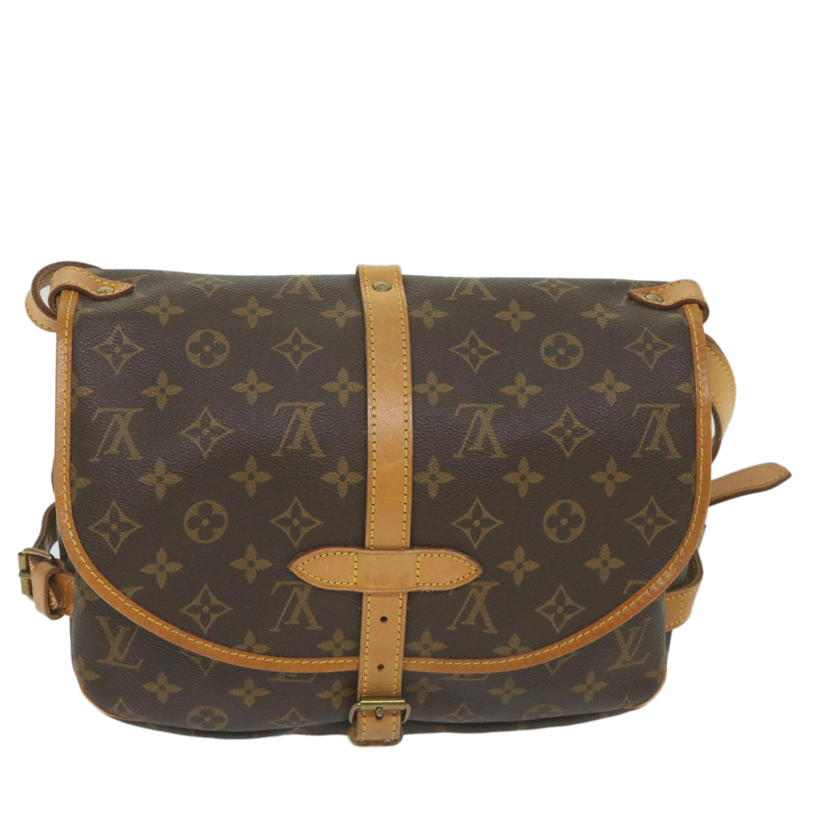 LOUIS VUITTON Monogram Saumur 30 Shoulder Bag M42256 LV Auth 59815