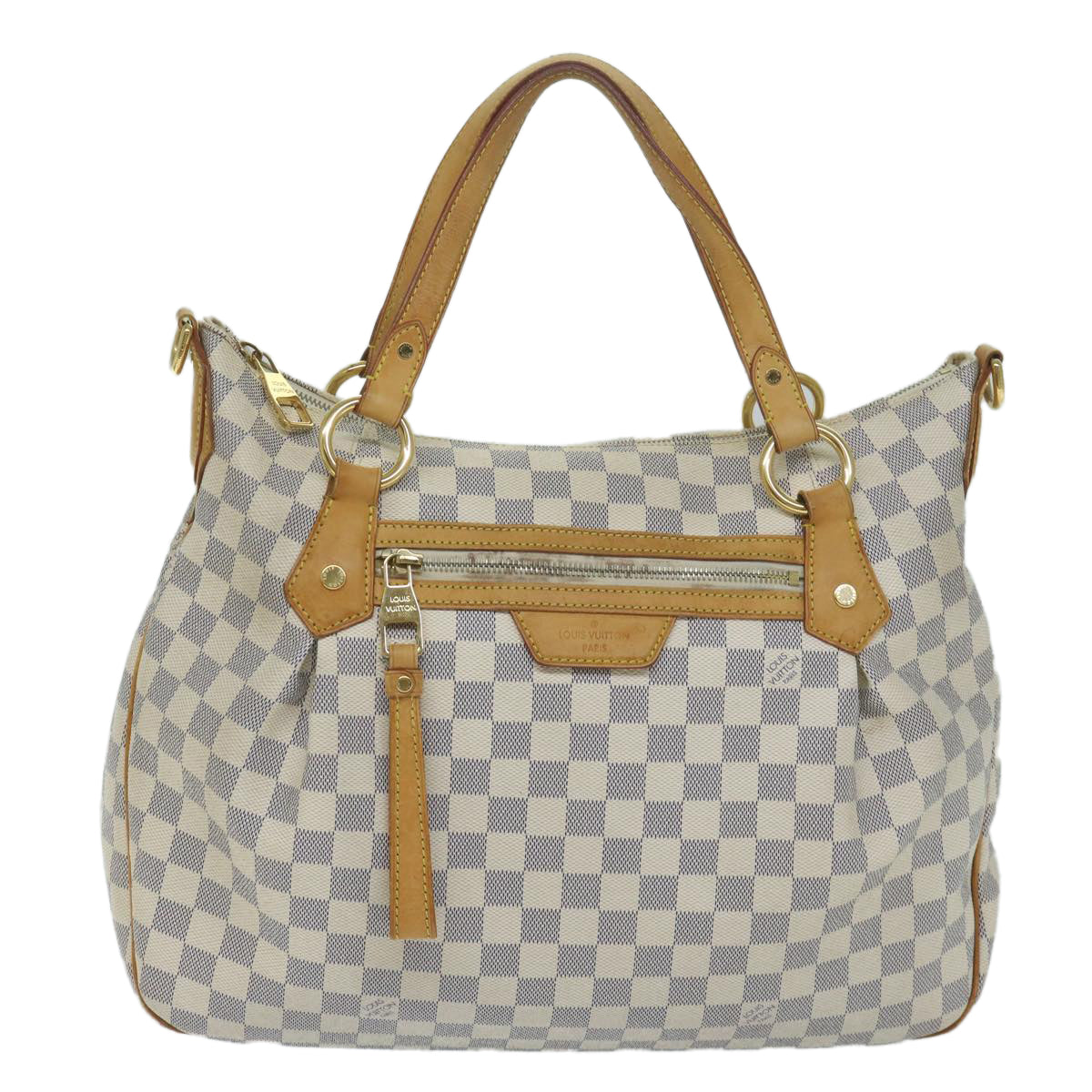 LOUIS VUITTON Damier Azur Ivora MM Shoulder Bag 2way N41133 LV Auth 59834