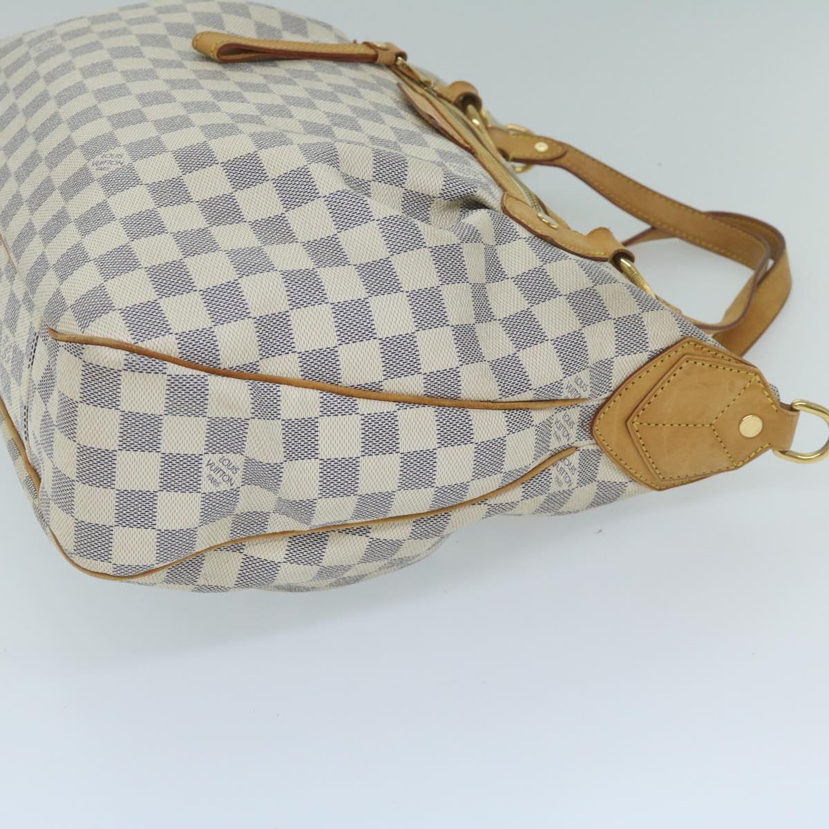 LOUIS VUITTON Damier Azur Ivora MM Shoulder Bag 2way N41133 LV Auth 59834