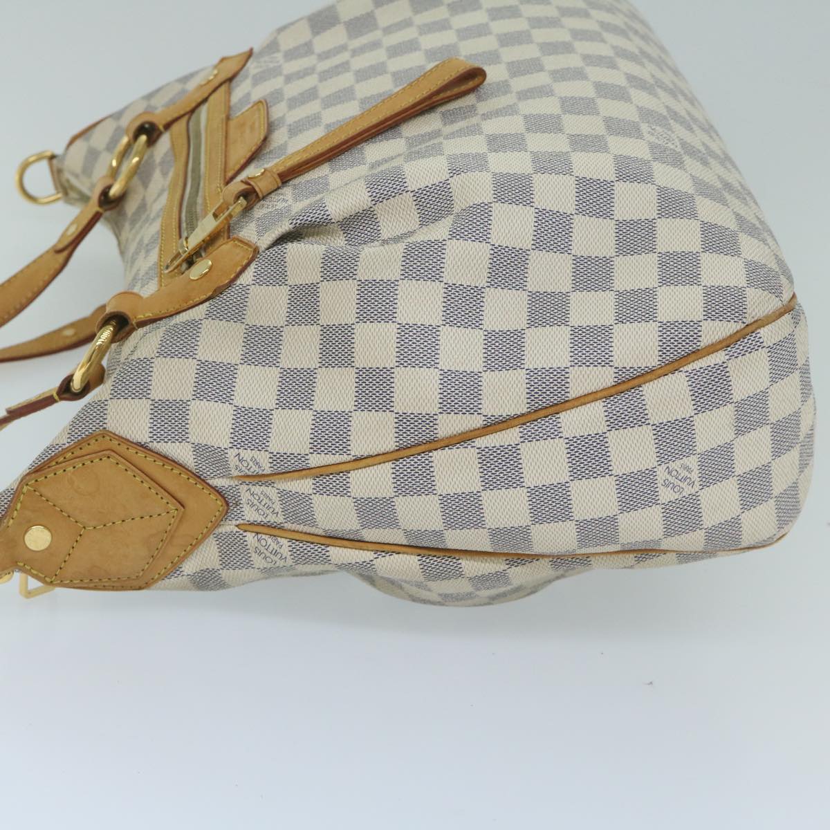 LOUIS VUITTON Damier Azur Ivora MM Shoulder Bag 2way N41133 LV Auth 59834