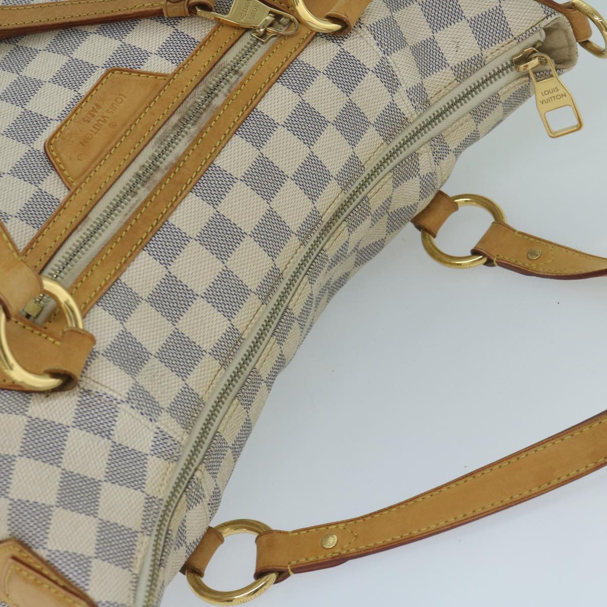 LOUIS VUITTON Damier Azur Ivora MM Shoulder Bag 2way N41133 LV Auth 59834