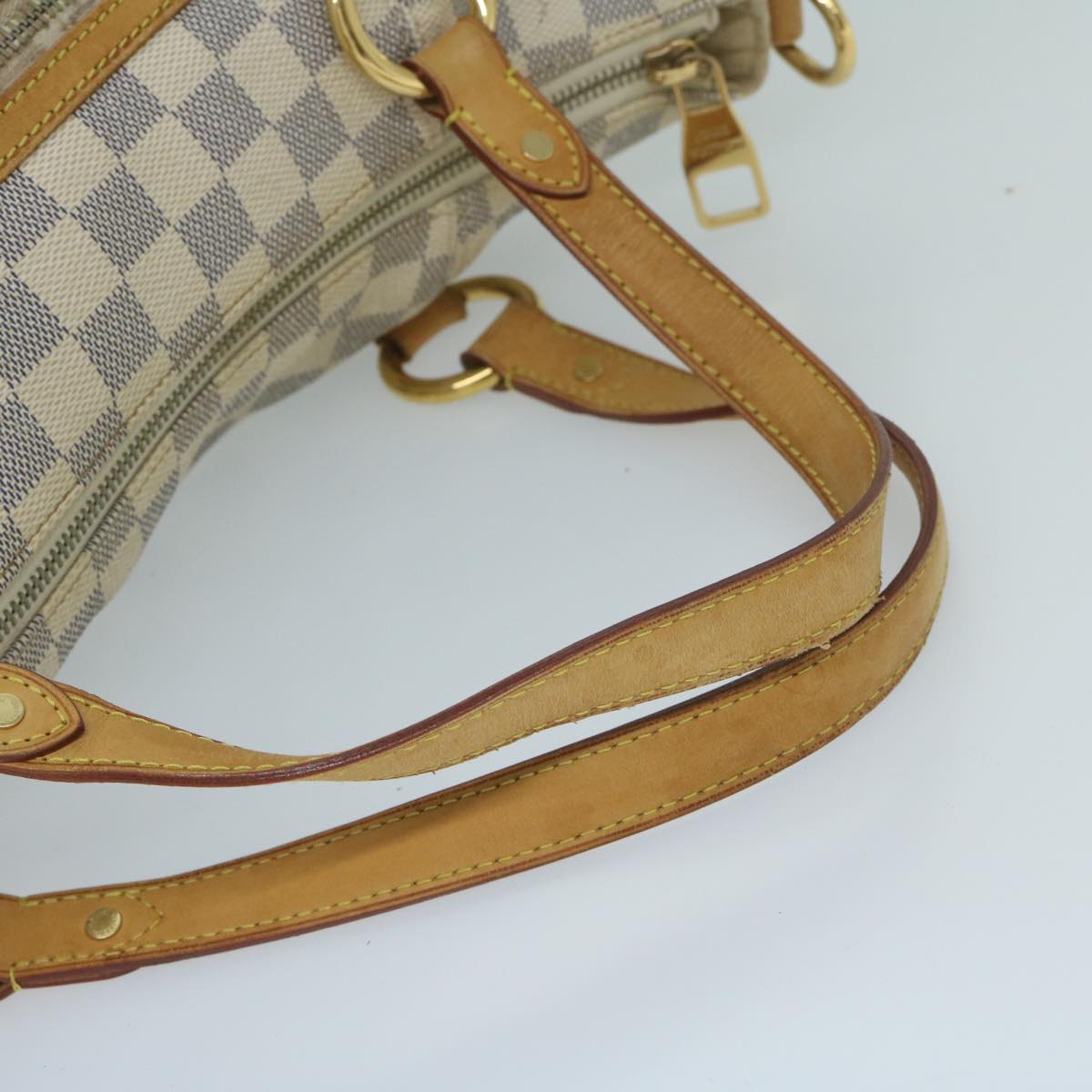 LOUIS VUITTON Damier Azur Ivora MM Shoulder Bag 2way N41133 LV Auth 59834