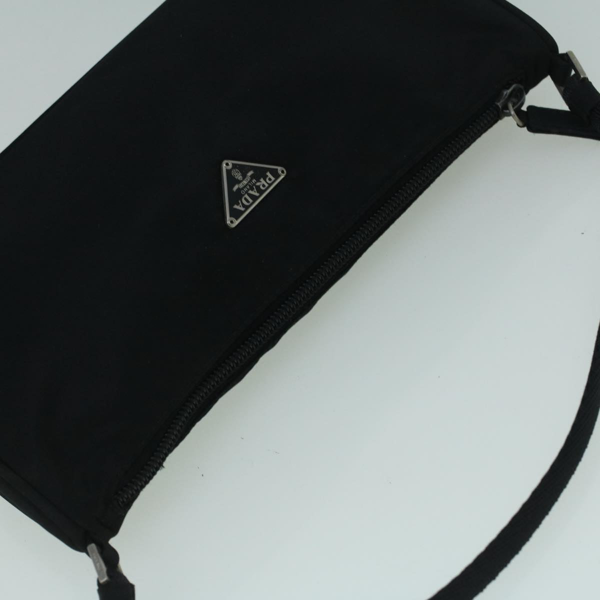 PRADA Accessory Pouch Nylon Black Auth 59875