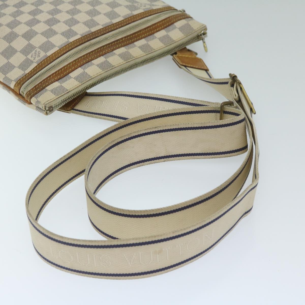 LOUIS VUITTON Damier Azur Pochette Bosphore Shoulder Bag N51112 LV Auth 59900