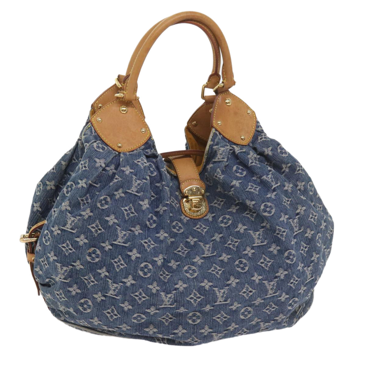 LOUIS VUITTON Monogram Denim XL Shoulder Bag Blue M95515 LV Auth 59905A