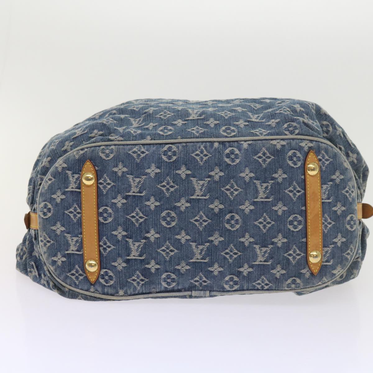 LOUIS VUITTON Monogram Denim XL Shoulder Bag Blue M95515 LV Auth 59905A