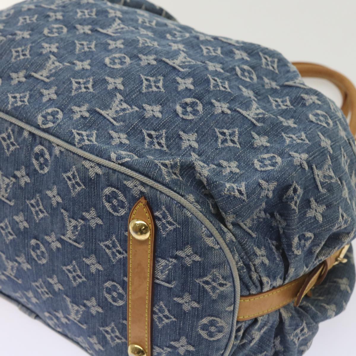 LOUIS VUITTON Monogram Denim XL Shoulder Bag Blue M95515 LV Auth 59905A