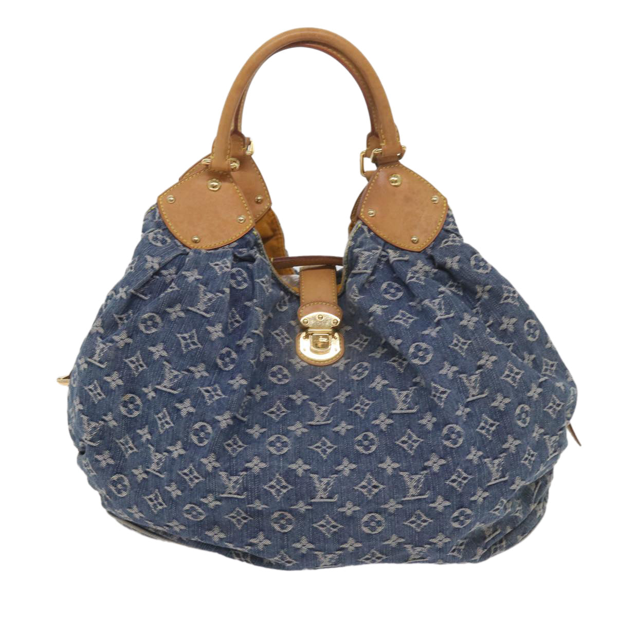 LOUIS VUITTON Monogram Denim XL Shoulder Bag Blue M95515 LV Auth 59905A