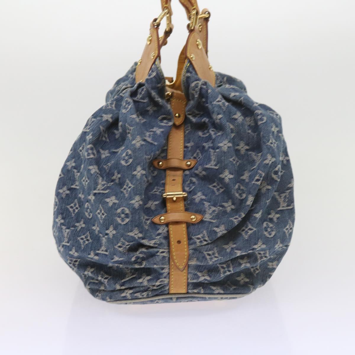 LOUIS VUITTON Monogram Denim XL Shoulder Bag Blue M95515 LV Auth 59905A