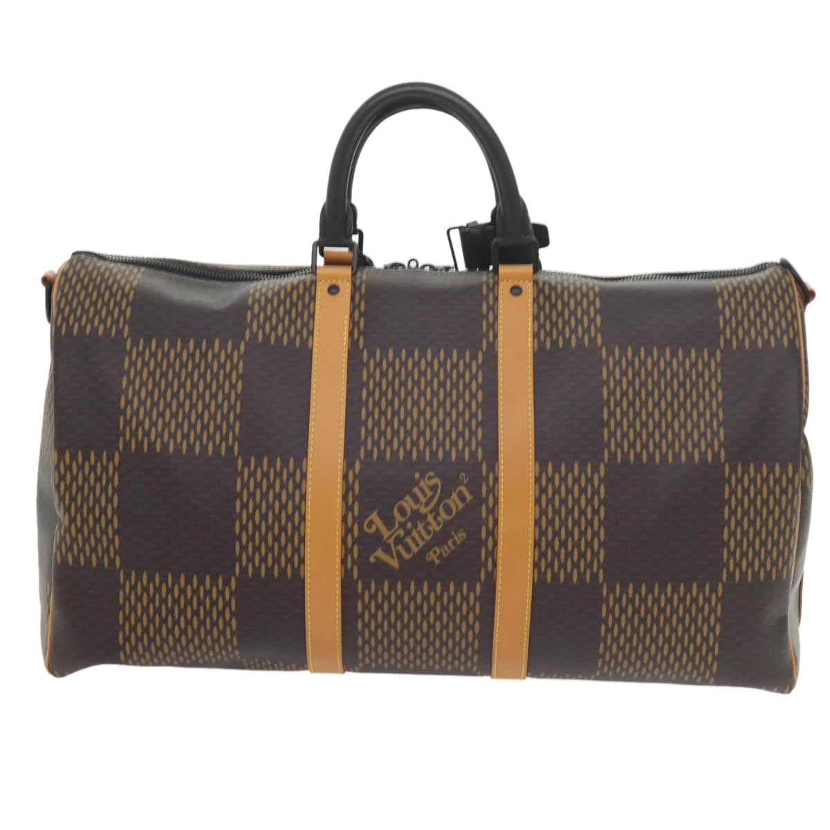 LOUIS VUITTON Damier Ebene Giant Keepall Bandouliere 50 Bag N40360 Auth 59906S