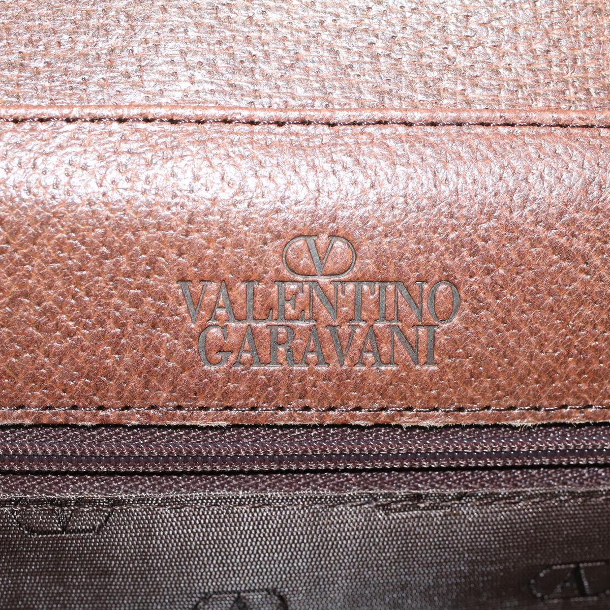 VALENTINO Hand Bag Leather Brown Auth 59910