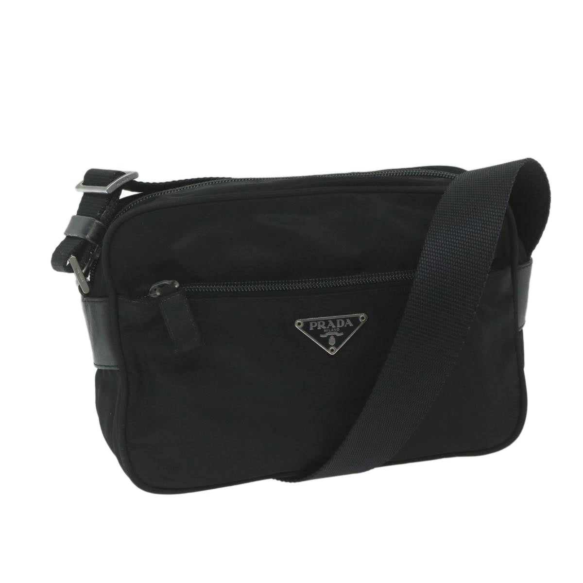 PRADA Shoulder Bag Nylon Black Auth 59918