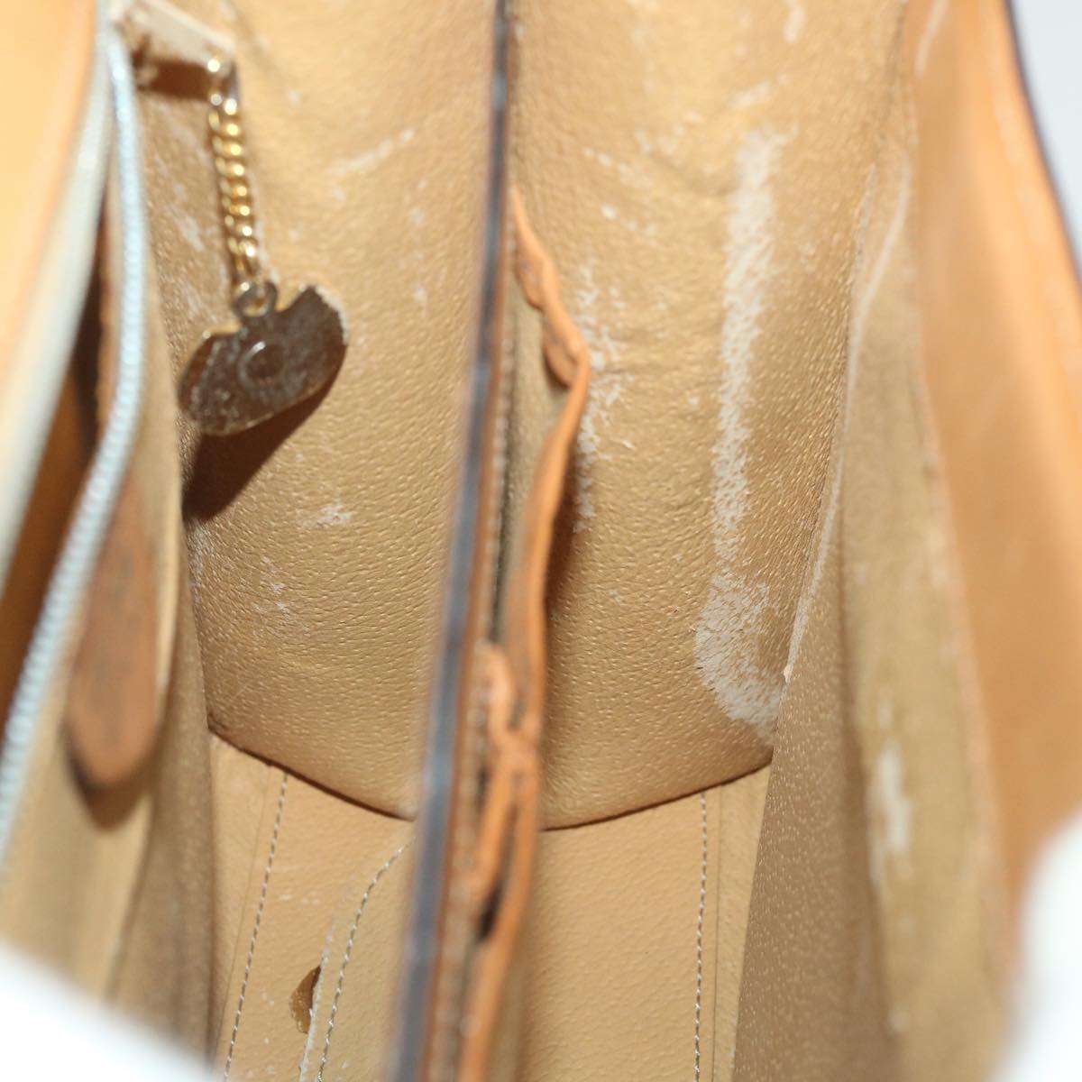 CELINE Macadam Canvas Hand Bag PVC Leather Brown Auth 59942
